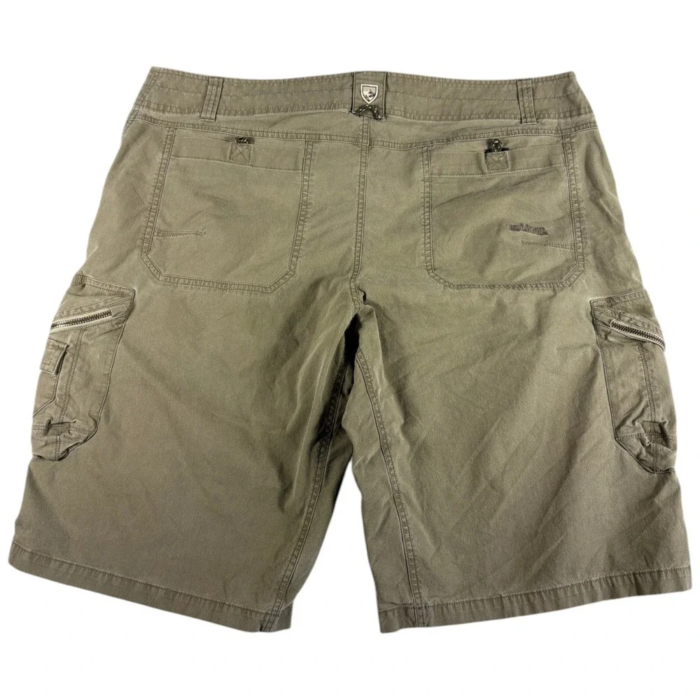 Kuhl Cargo Shorts Men's 40 Olive Green Pockets Rugged Durable Workwear Hiking